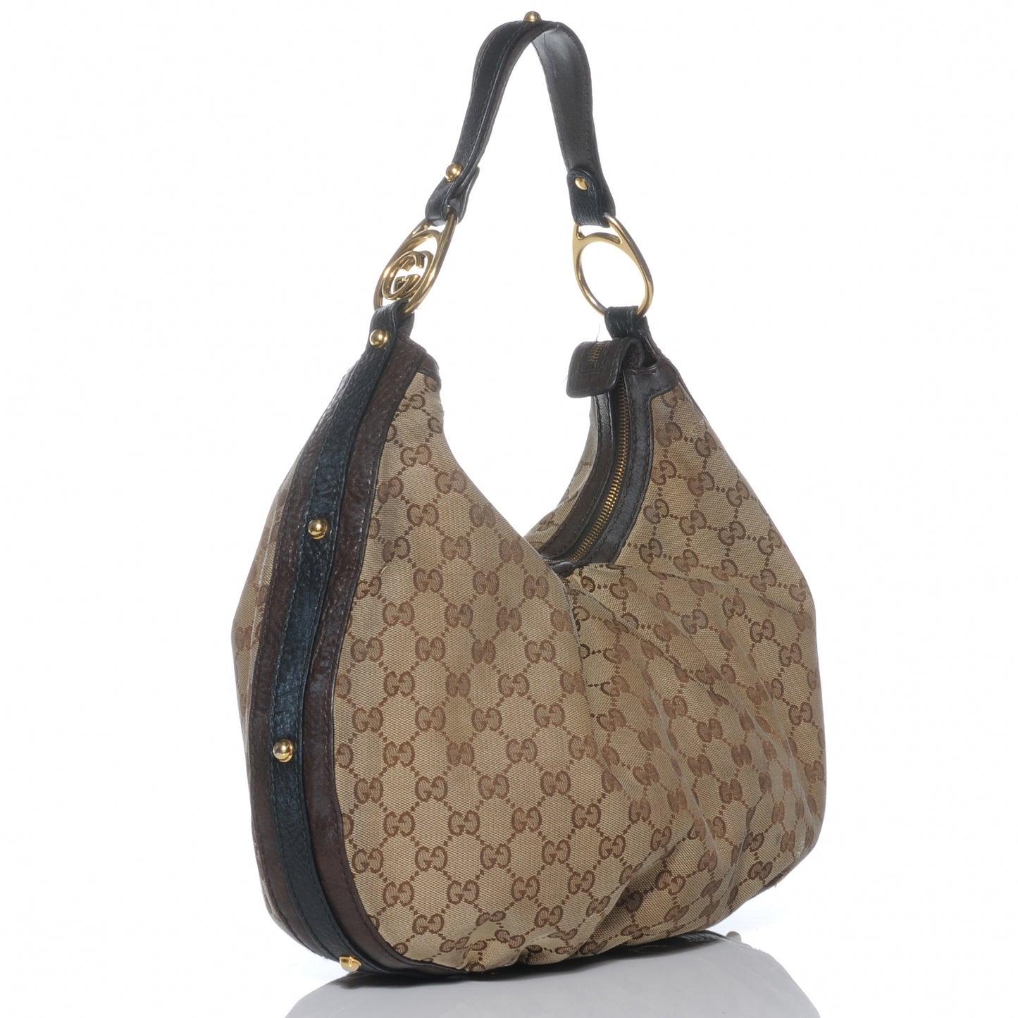 Monogram Interlocking Medium Hobo Ebony