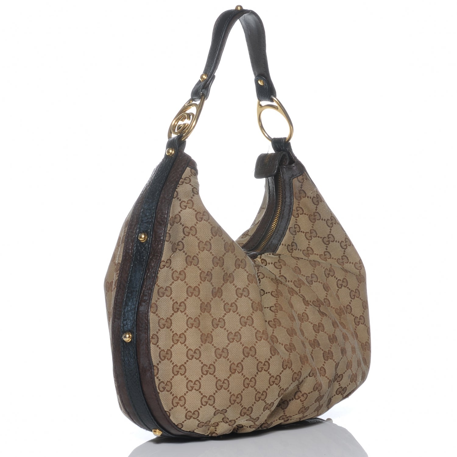 Gucci Monogram Interlocking Medium Hobo Ebony 3 of 7