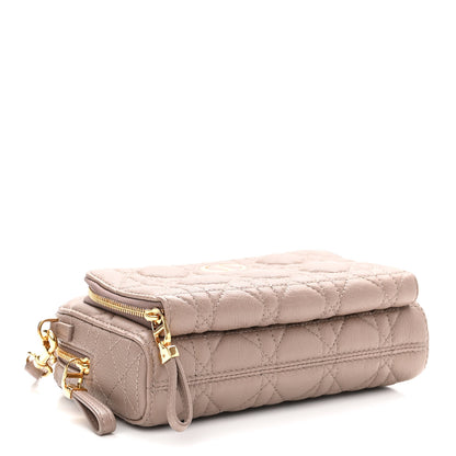 Christian Dior Supple Calfskin Caro Double Pouch Warm Taupe 4 of 10