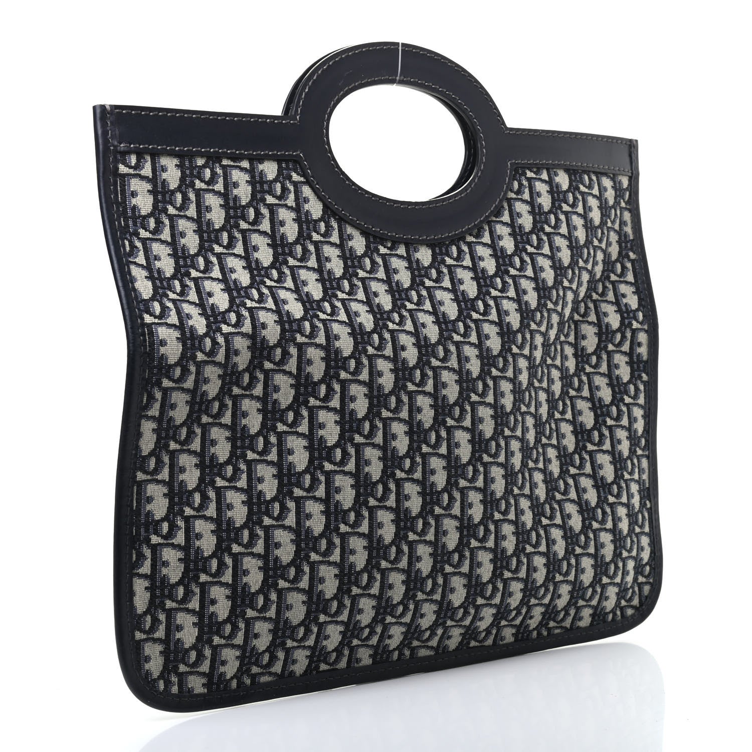 Christian Dior Oblique Fold Over Clutch Blue 3 of 6