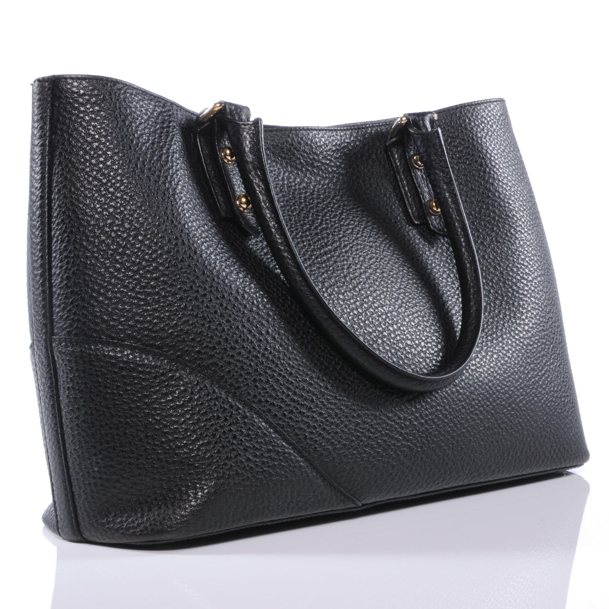 Gucci Leather Hasler Tote Black 3 of 7