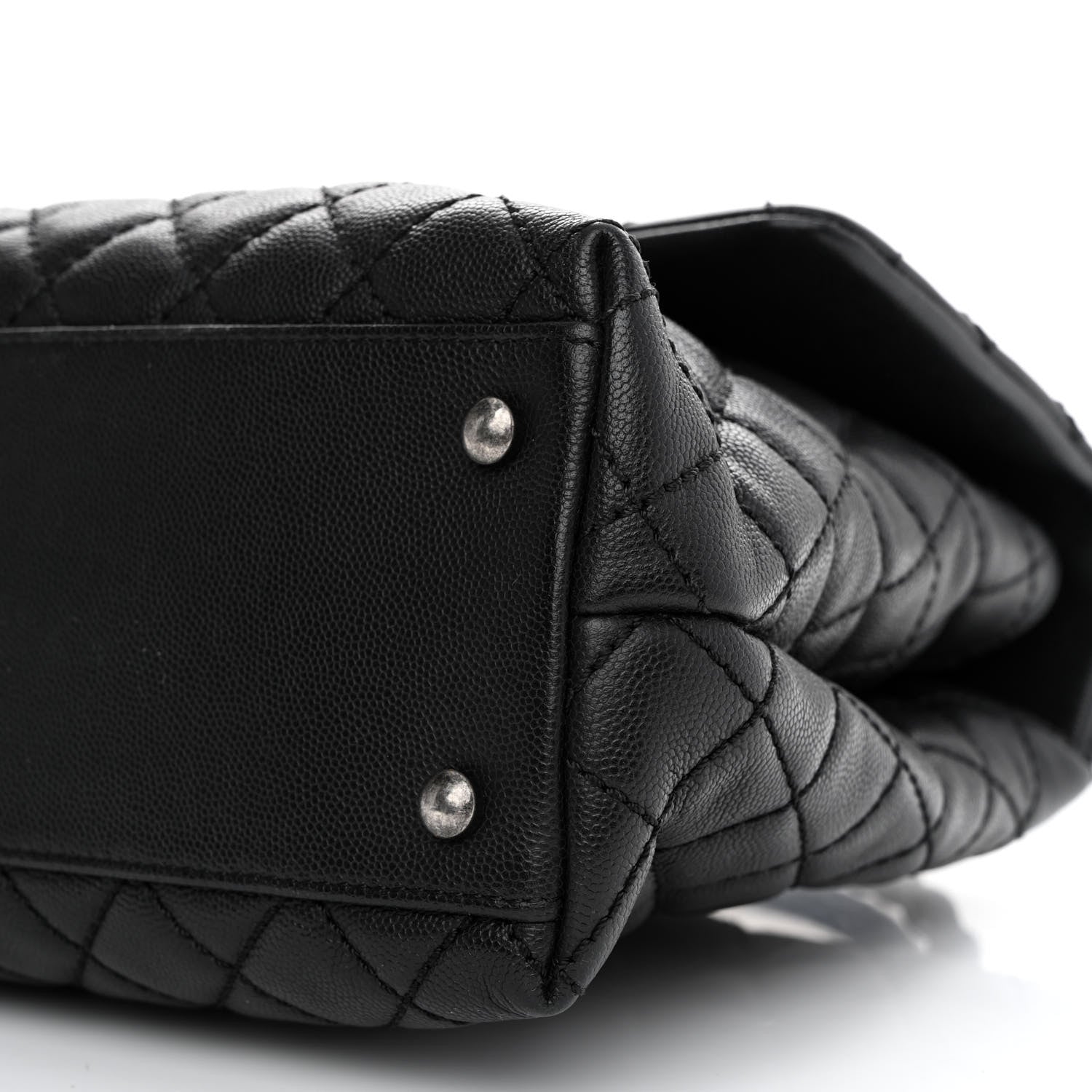 Chanel Caviar Quilted Medium Coco Handle Flap Black 10 of 12
