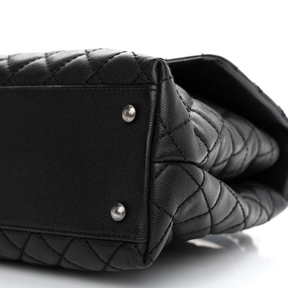 Chanel Caviar Quilted Medium Coco Handle Flap Black 10 of 12