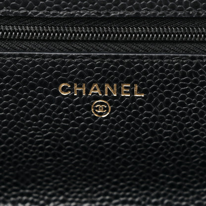 Chanel Caviar Quilted Wallet on Chain WOC Black 6 of 12