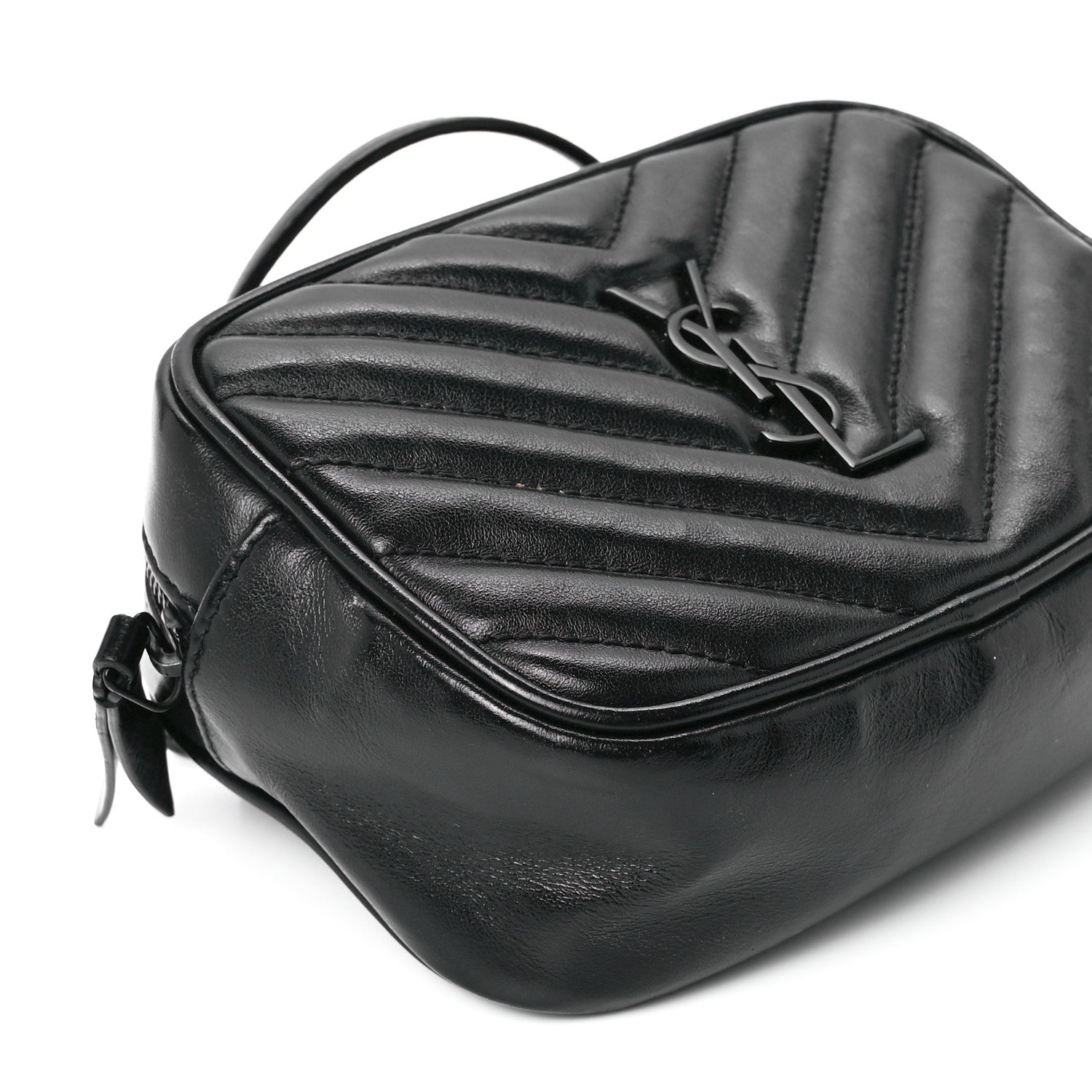 Saint Laurent Calfskin Matelasse Monogram Lou Belt Bag Black 11 of 12