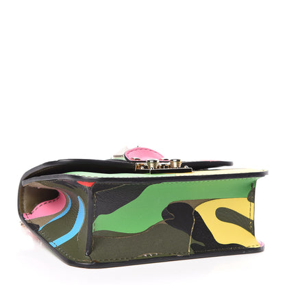 Valentino Garavani Nappa Canvas Camouflage Mini Glam Lock Rockstud Flap Multicolor 4 of 11