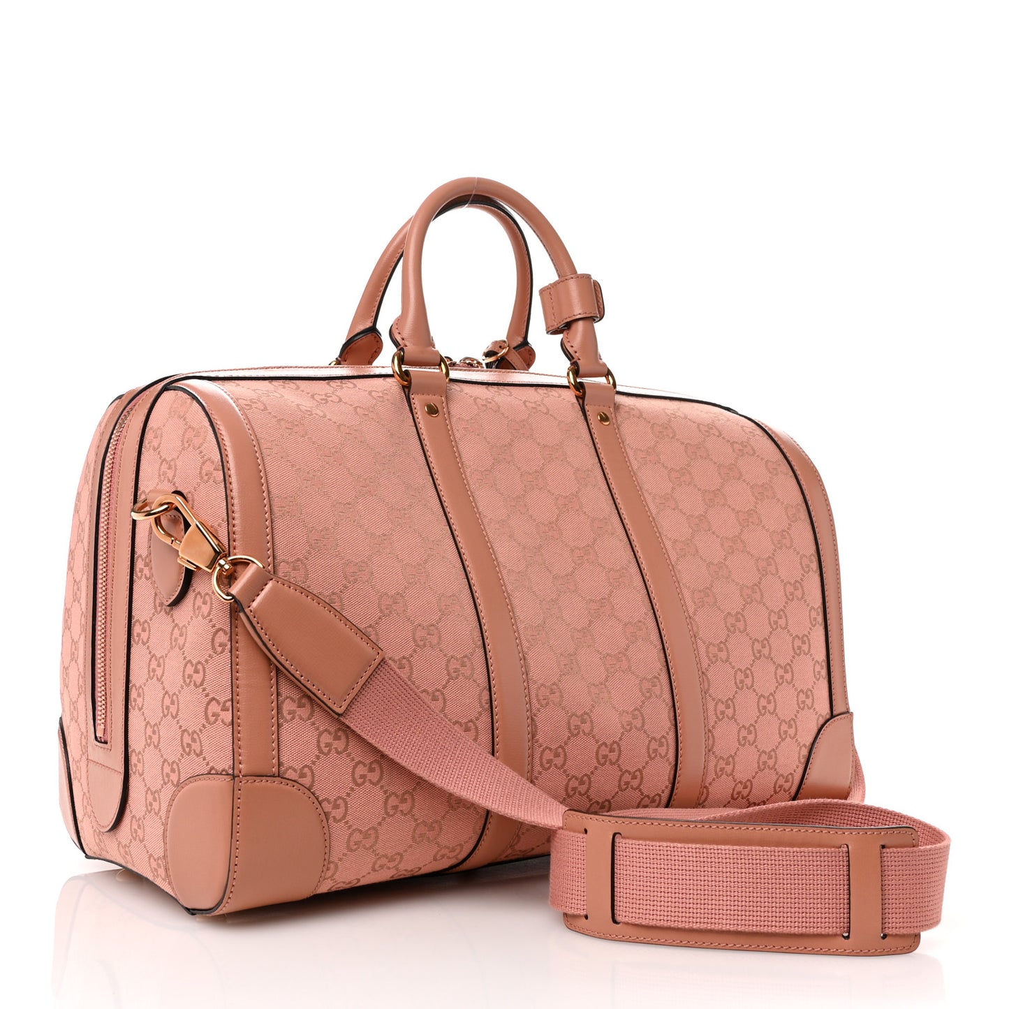 Monogram Azalea Calfskin Small Retro Interlocking G Duffle Bag Cloche Rose Pink