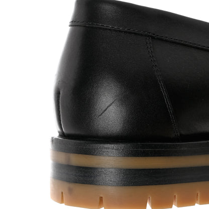 Hermes Calfskin Womens Faubourg Loafers 40 Black 8 of 10