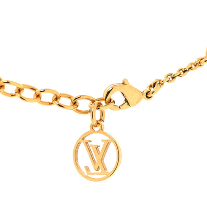 Louis Vuitton Brass Essential V Necklace Gold 4 of 6