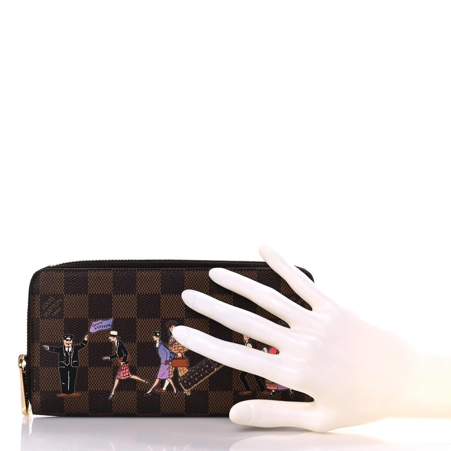 Louis Vuitton Damier Ebene Illustre Zippy Wallet Violet 2 of 9