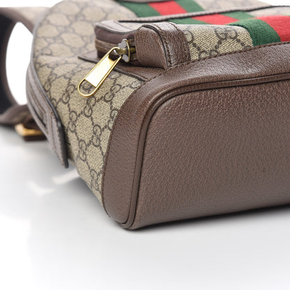 Gucci GG Supreme Monogram Calfskin Web Small Ophidia Day Backpack Beige Ebony New Acero 8 of 9