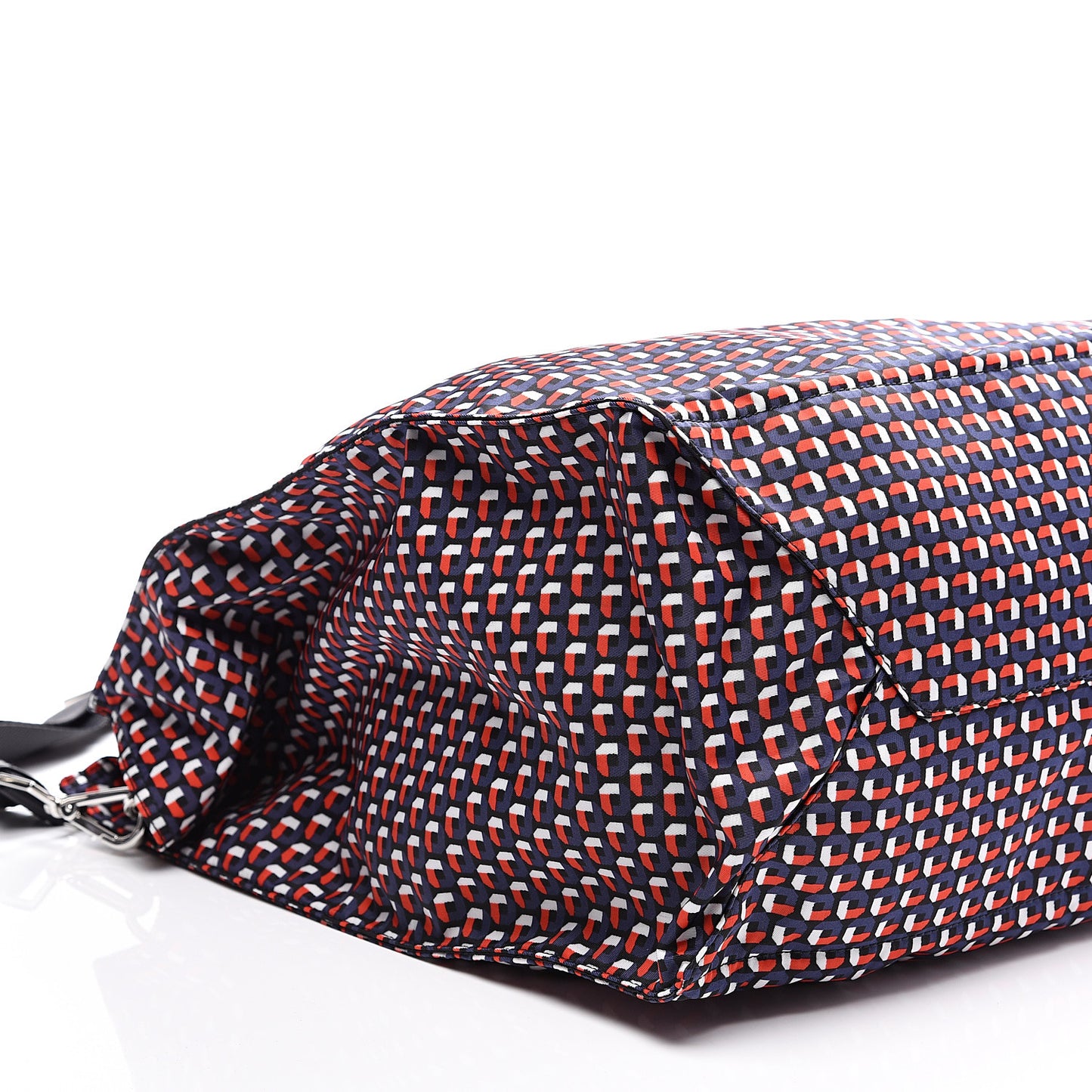 Saffiano Nylon Tessuto Stampato Tote Rosso
