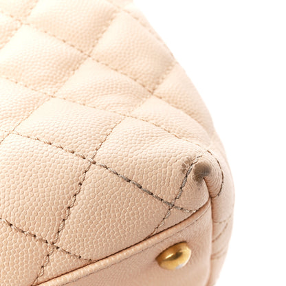 Chanel Caviar Quilted Large Coco Handle Flap Beige 14 of 15