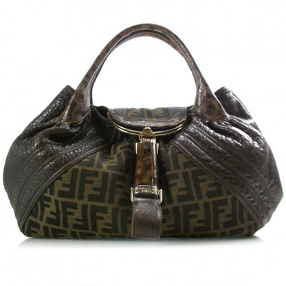Fendi Zucca Nappa Nuvolata Vitello Tortuga Spy Tobacco Moro 1 of 12