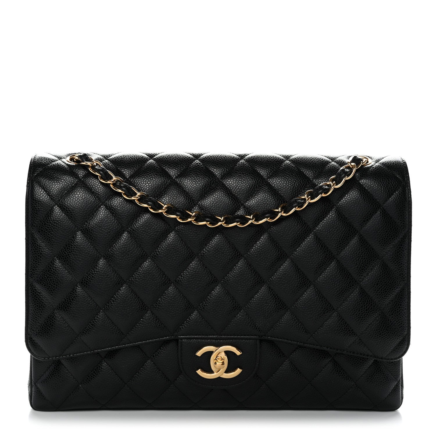 Chanel Caviar Quilted Maxi Double Flap Black 1 of 12