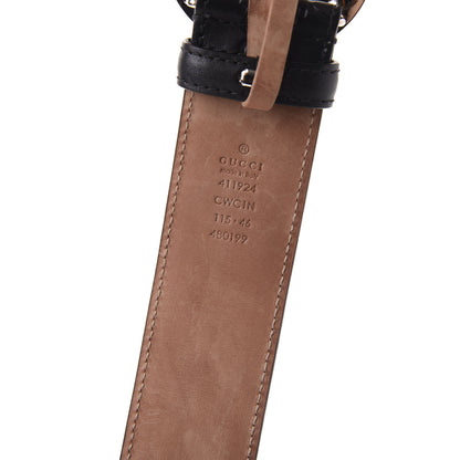 Gucci Guccissima Signature Interlocking G 40mm Belt 115 46 Black 5 of 5