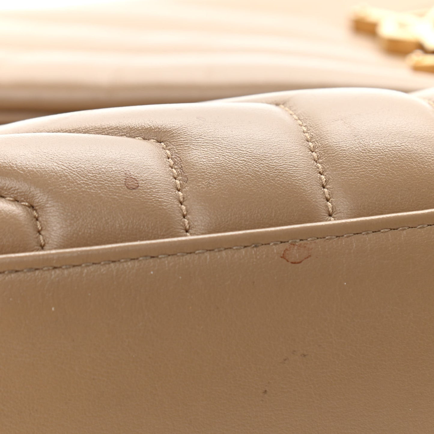 Calfskin Y Quilted Monogram Medium Loulou Chain Satchel Dark Latte