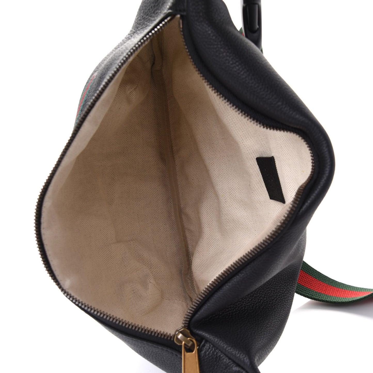 Grained Calfskin Logo Belt Bag Black