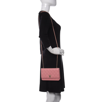 Chanel Lambskin Quilted Trendy CC Wallet On Chain WOC Pink 2 of 11