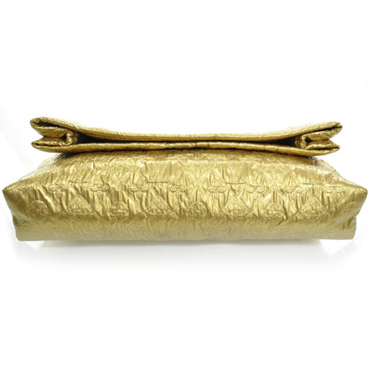 Louis Vuitton Jacquard Quilted Monogram Limelight Clutch GM Gold 4 of 8