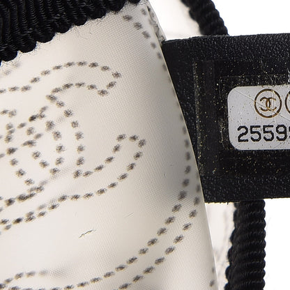 Chanel PVC Calfskin Coco Bag Raincoat White Black 4 of 6