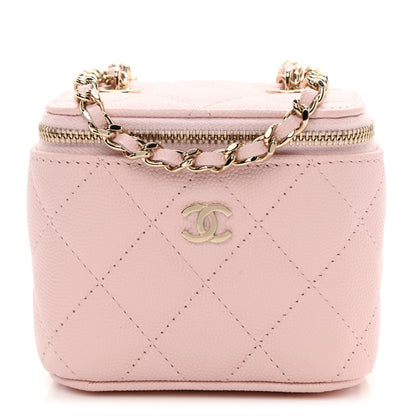 Chanel Caviar Quilted Mini Vanity Case With Chain Light Pink 1 of 11