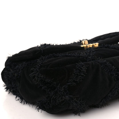Chanel Cotton Canvas Quilted Medium Chanel 19 Flap Black 8 of 9