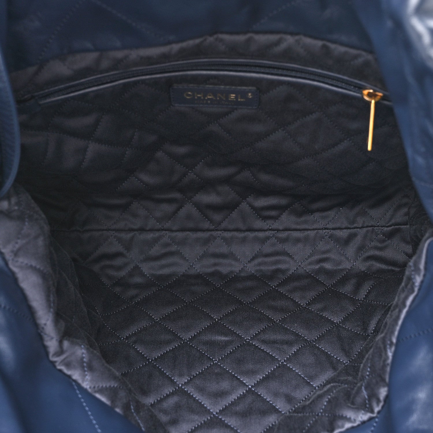 Chanel Shiny Calfskin Quilted Small Chanel 22 Navy 6 of 11