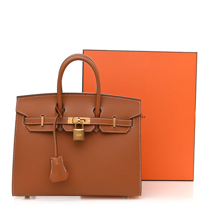 Hermes Madame Calfskin Birkin Sellier 25 Gold 11 of 11