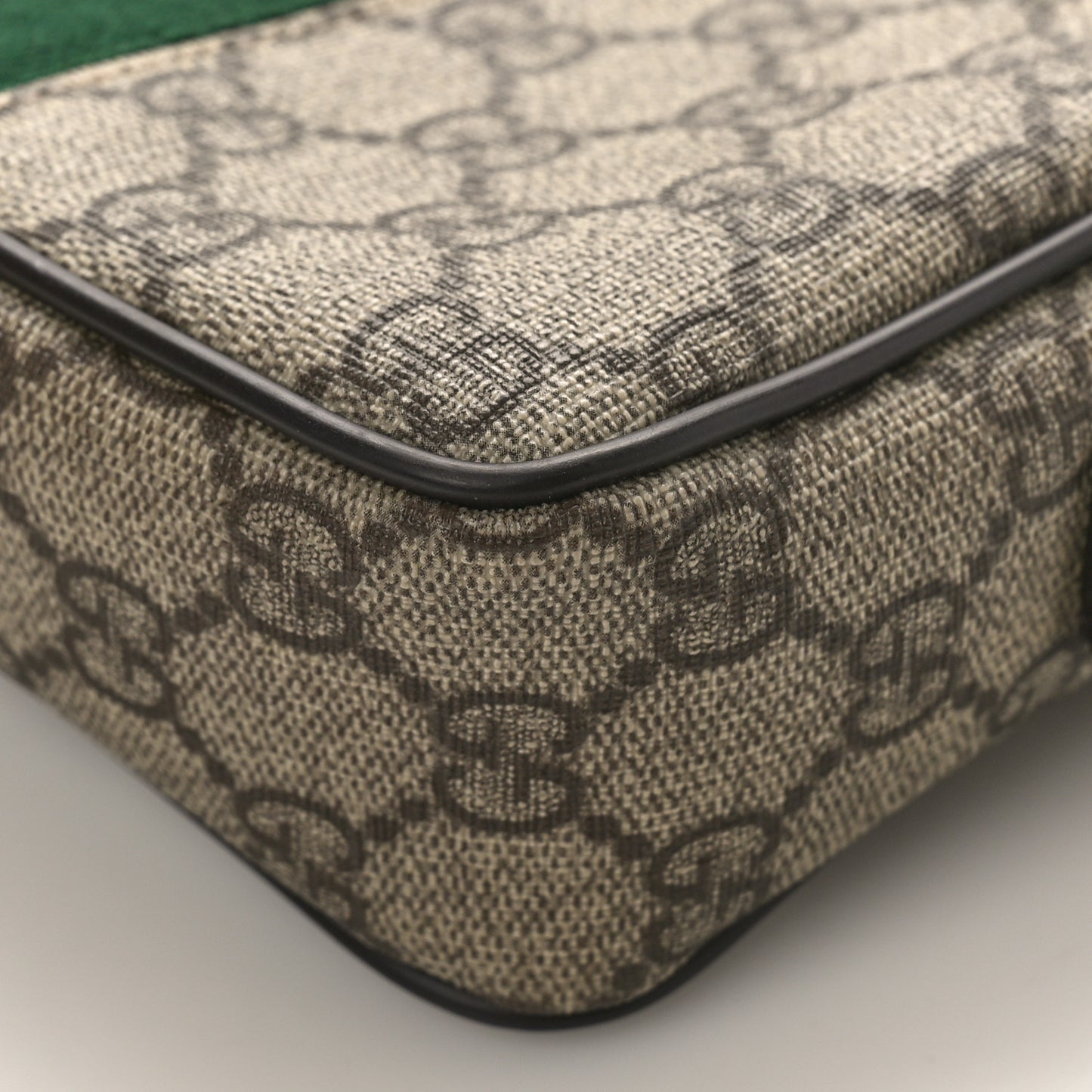 GG Supreme Monogram Canvas Web Shoulder Bag Brown