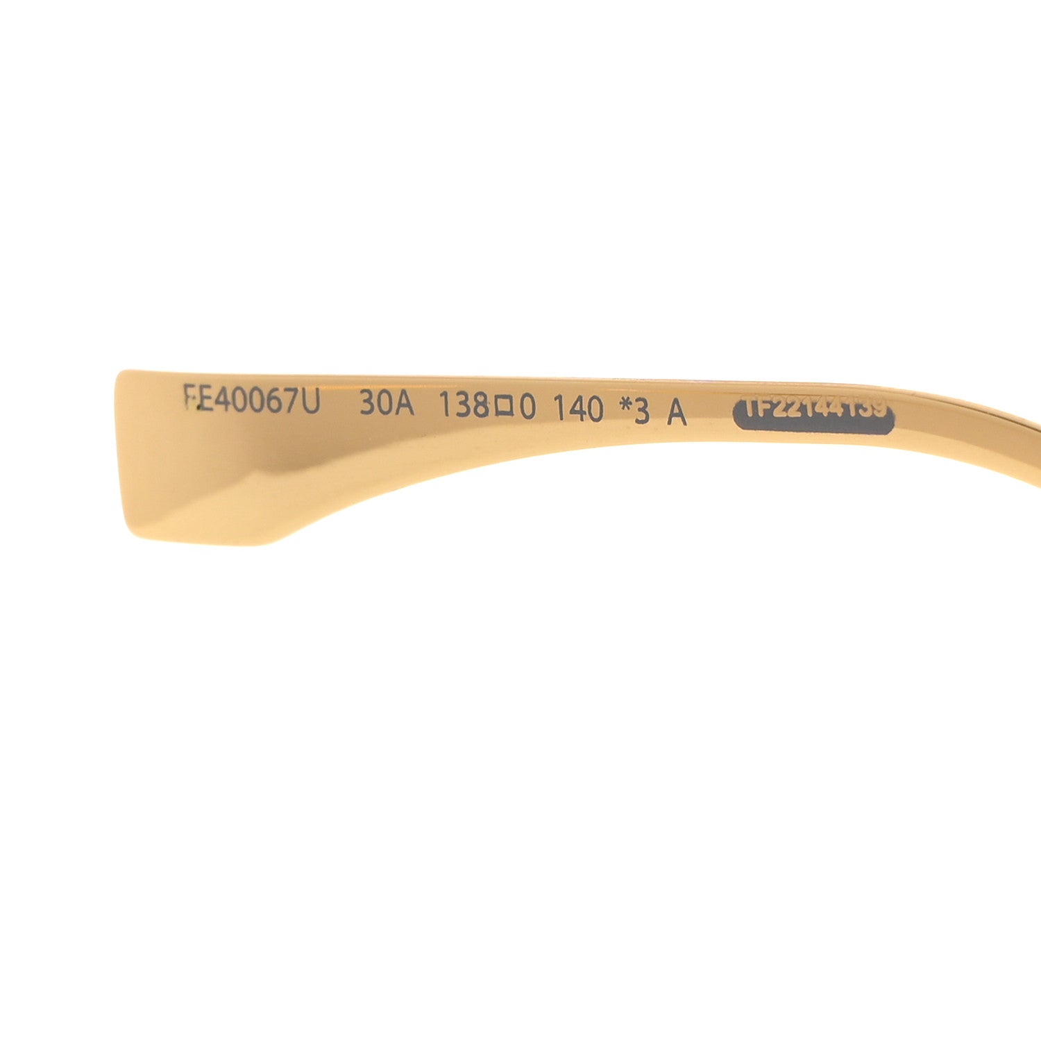 Fendi Acetate Metal Fendigraphy Shield Sunglasses FE 40067U Black Gold 5 of 7