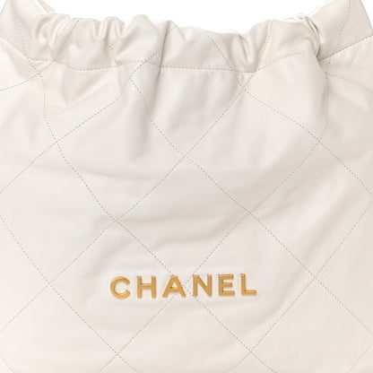 Chanel Shiny Calfskin Quilted Chanel 22 White 7 of 14