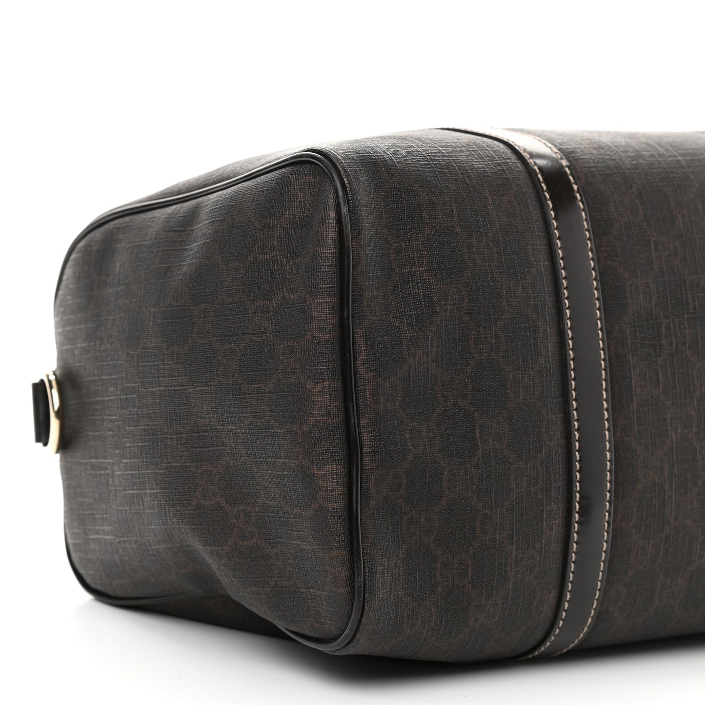 GG Supreme Monogram Medium Boston Dark Brown