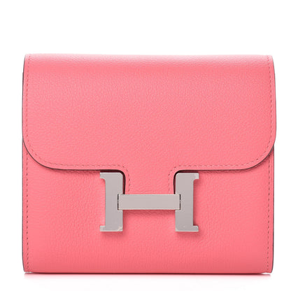 Hermes Evercolor Constance Short Wallet Rose Azalee 1 of 8