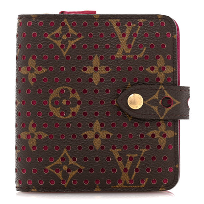 Louis Vuitton Monogram Perforated Compact Zipped Wallet Fuchsia 1 of 12