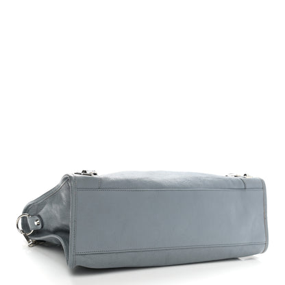 Balenciaga Chevre Silver Metallic Edge Hardware City Bleu Acier 4 of 10