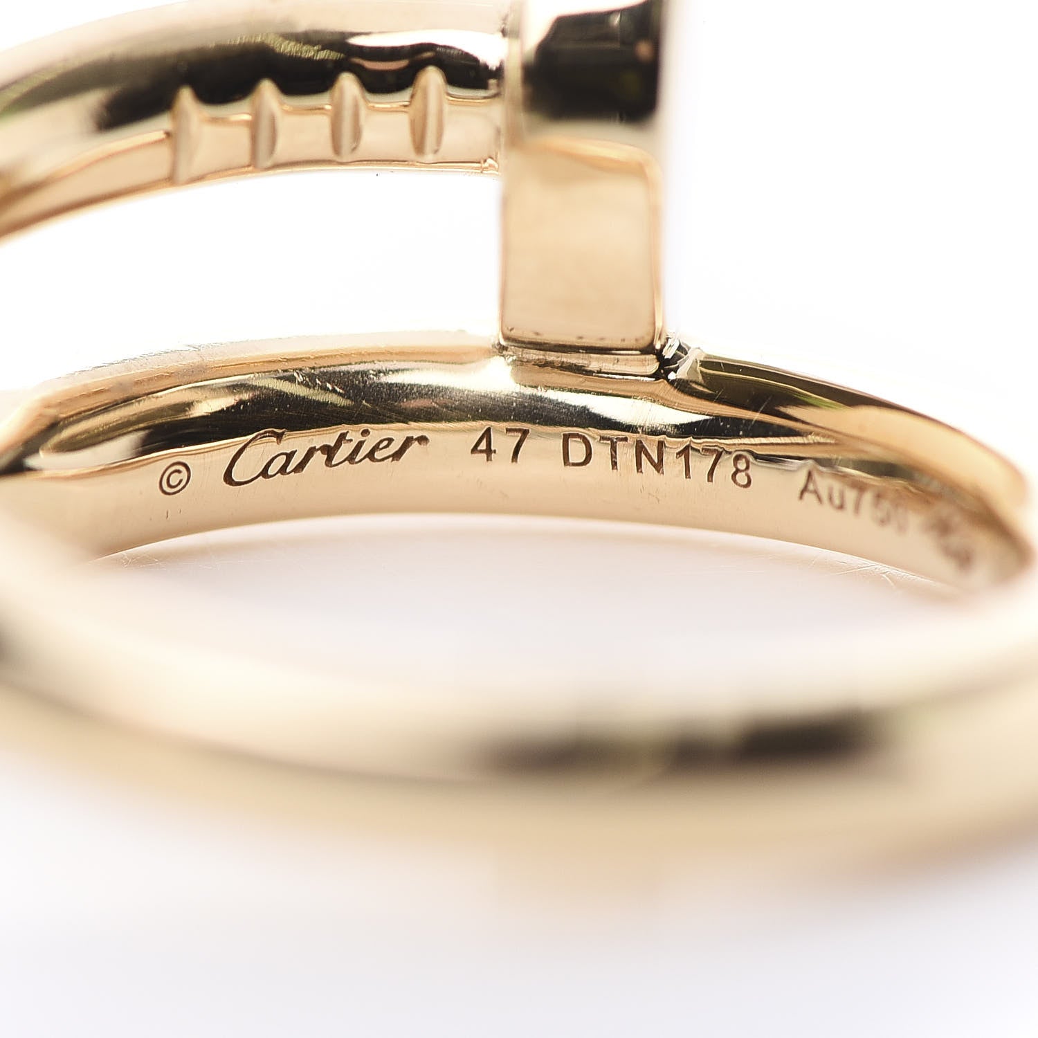 Cartier 18K Yellow Gold Juste Un Clou Ring 47 4 4 of 6