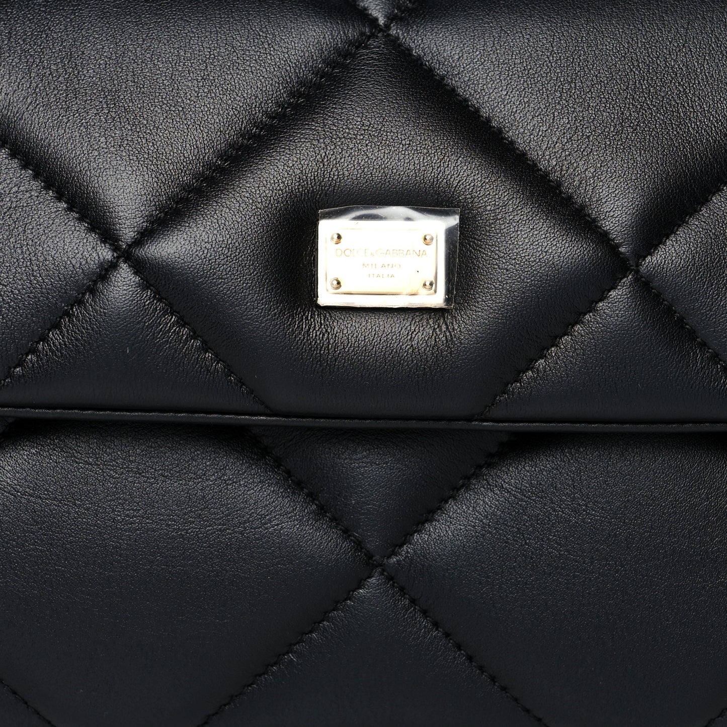 Calfskin Quilted Small Miss Sicily Satchel Black