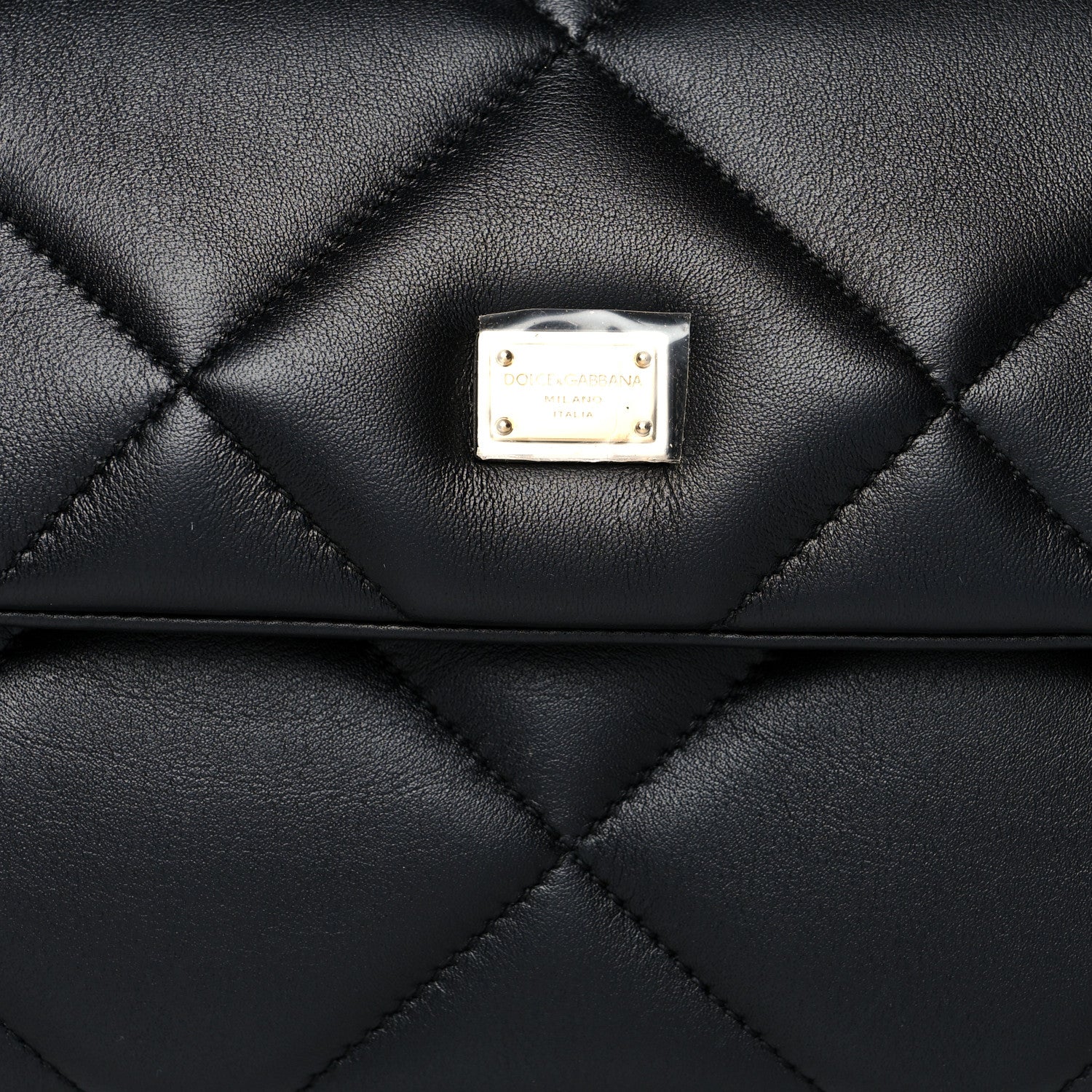 Dolce & Gabbana Calfskin Quilted Small Miss Sicily Satchel Black 7 of 9