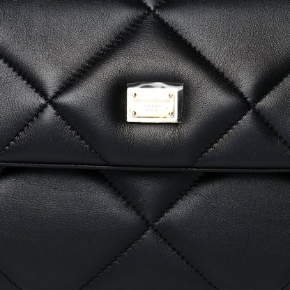 Dolce & Gabbana Calfskin Quilted Small Miss Sicily Satchel Black 7 of 9