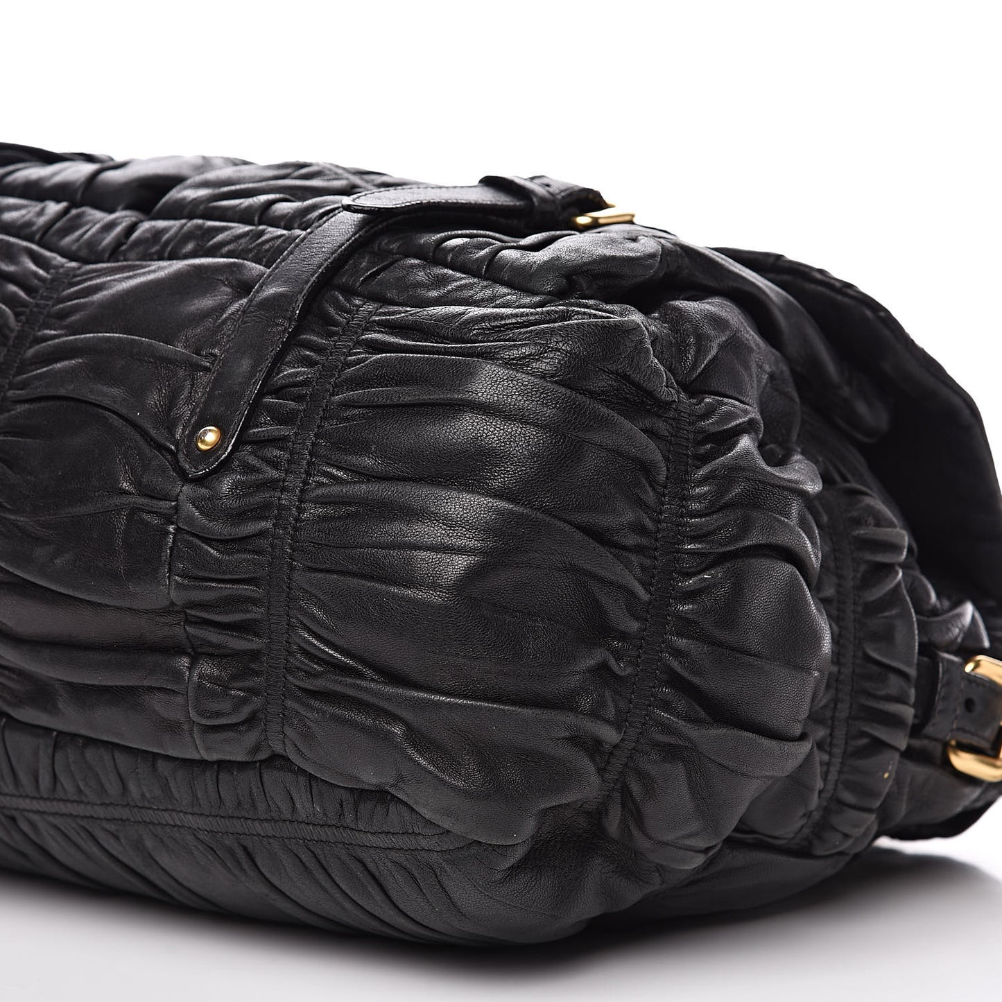 Nappa Gaufre Messenger Tote Black