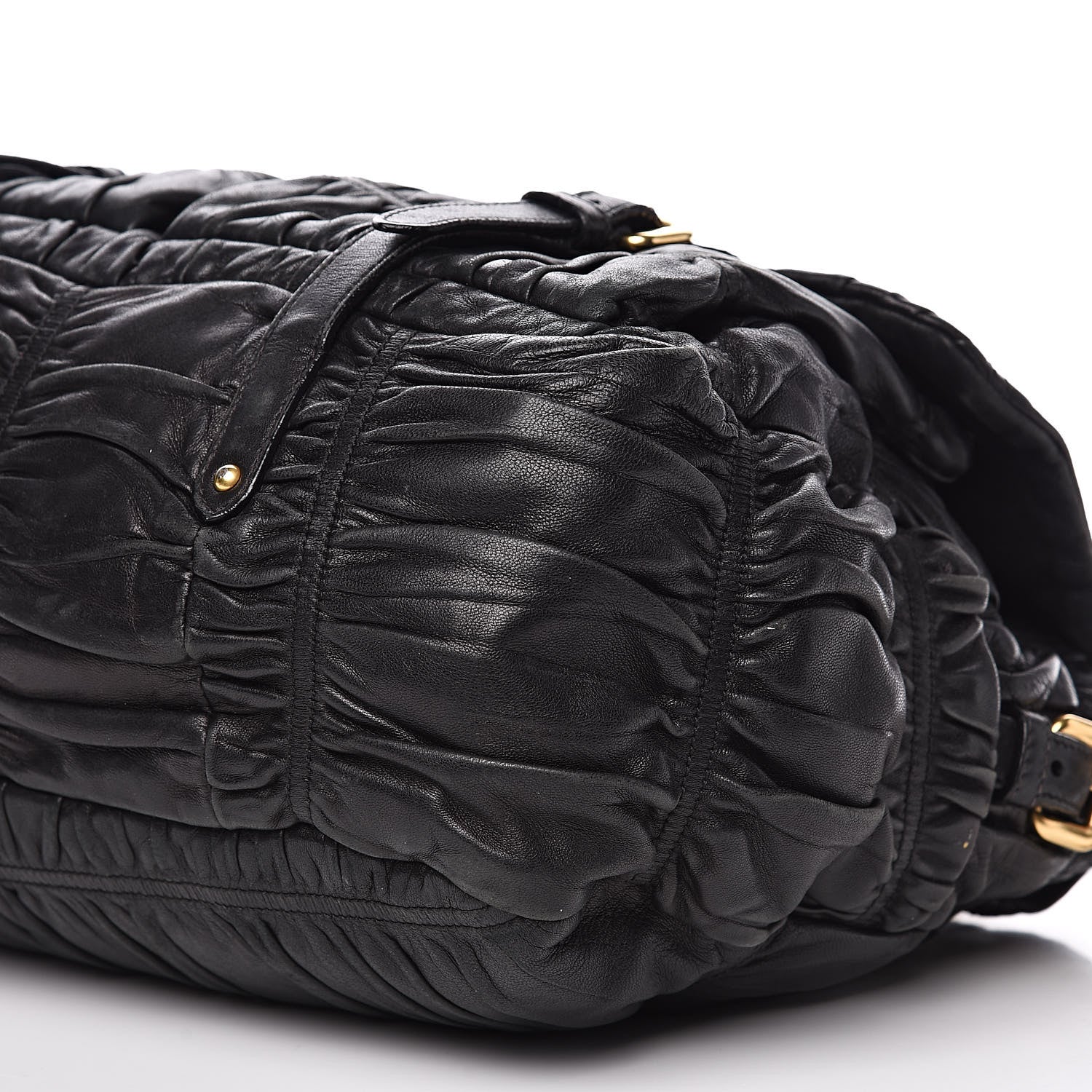 Prada Nappa Gaufre Messenger Tote Black 9 of 15