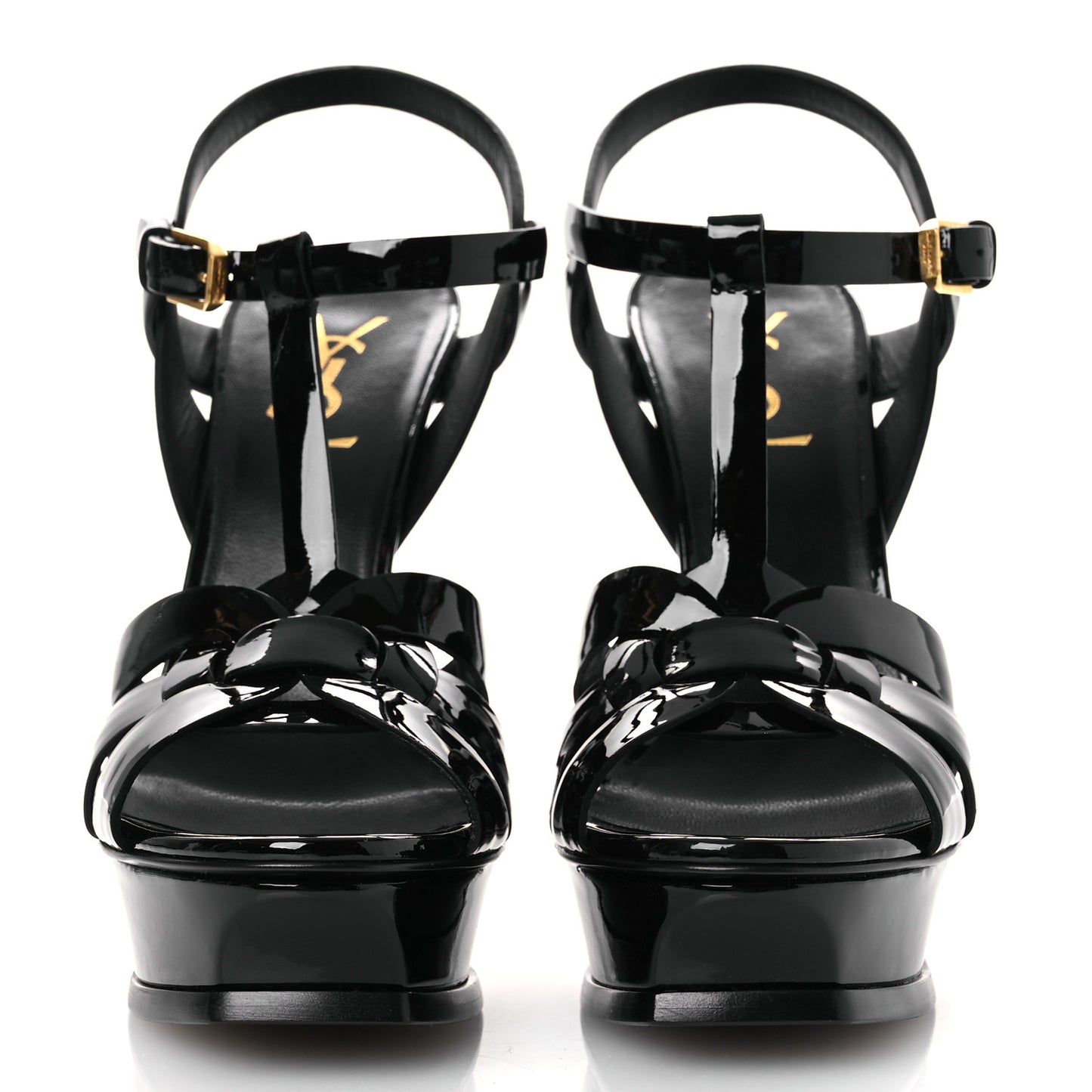 Patent Tribute 105 Platform Sandals 38.5 Black