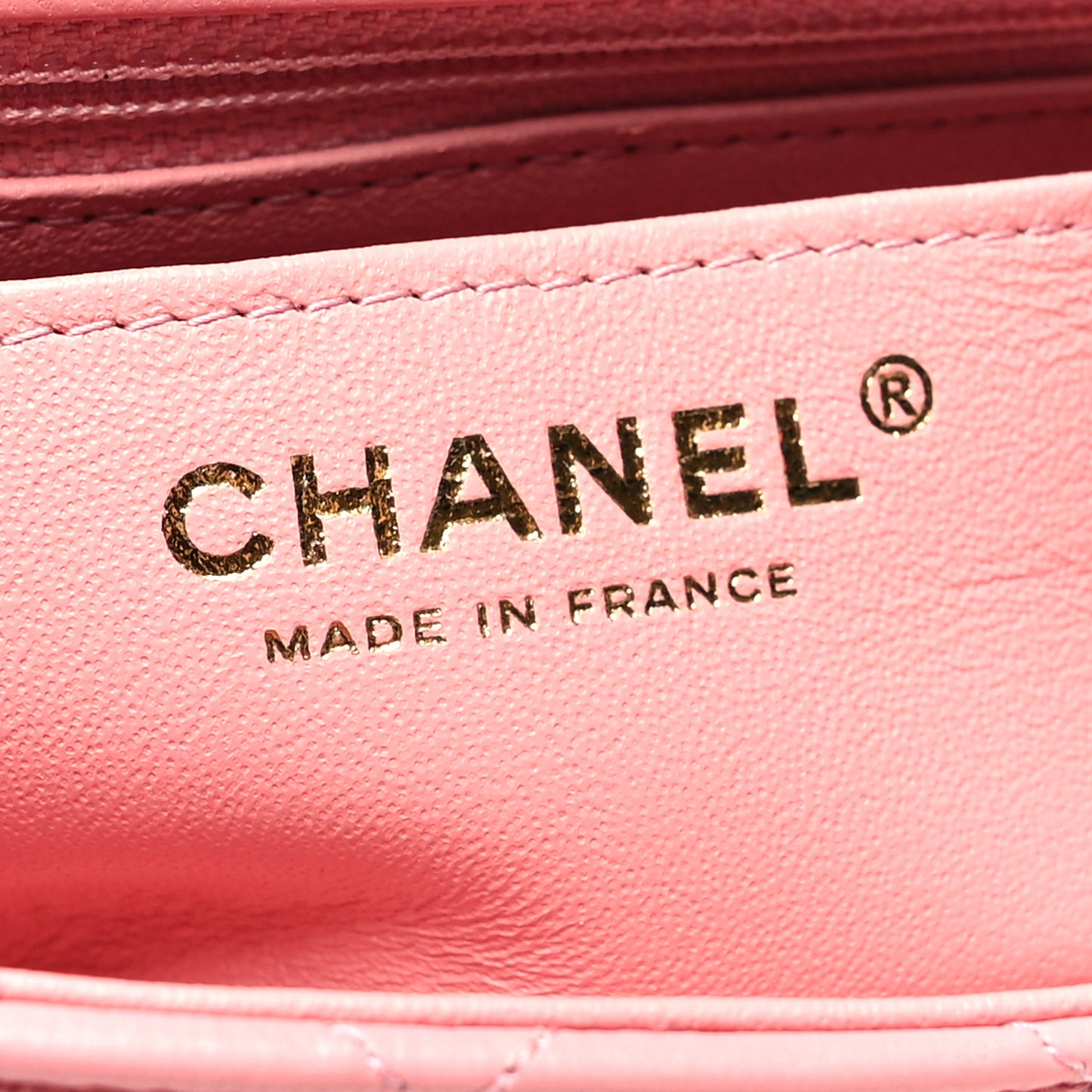 Lambskin Quilted Mini Rectangular Flap Pink