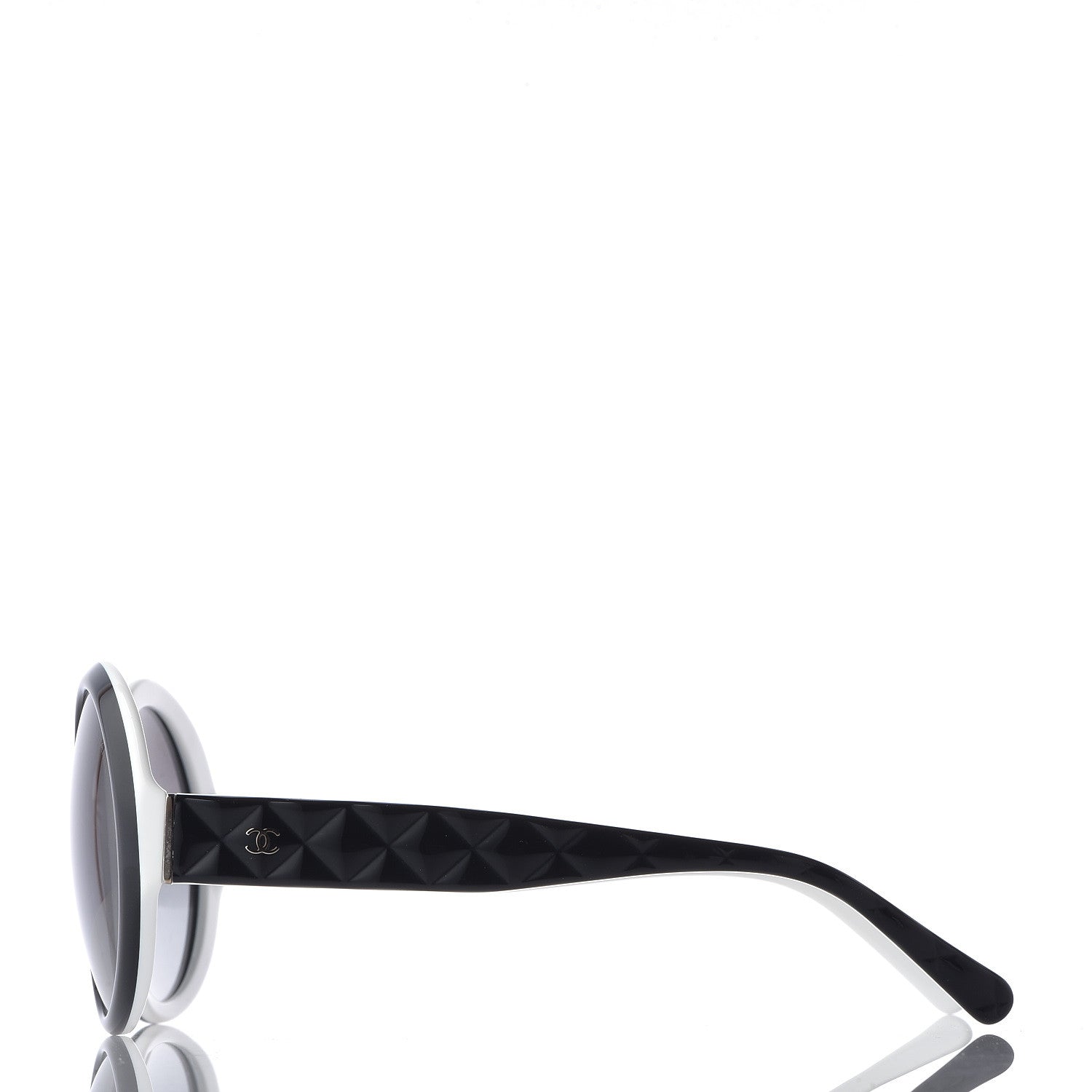 Chanel Quilted CC Mod Sunglasses 5120 Black White 3 of 10