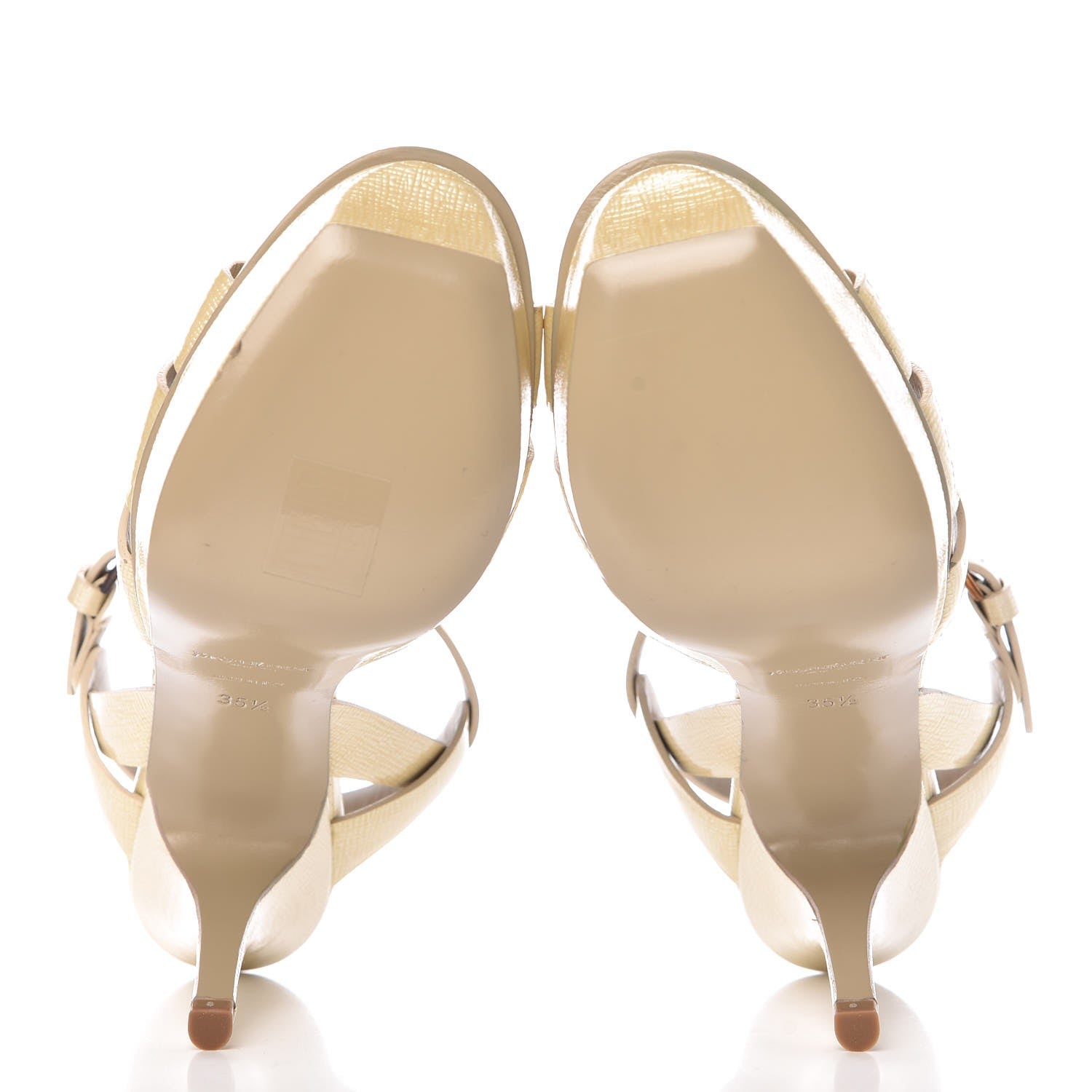 Saint Laurent Patent Textured Tribute 75 Platform Sandals 35.5 Corda 5 of 14
