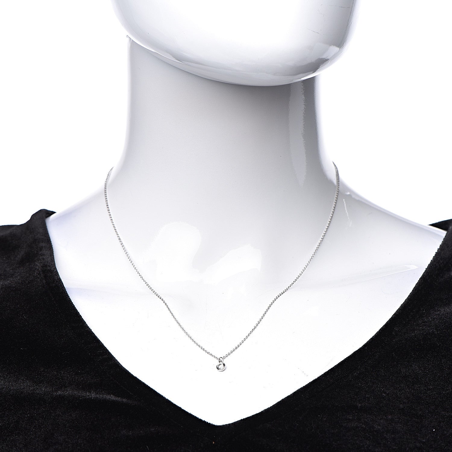 Tiffany Platinum Diamond .16ct Elsa Peretti Diamonds By the Yard Lariat Necklace 2 of 7