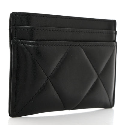 Chanel Lambskin Quilted Chanel 19 Card Holder Black 3 of 8