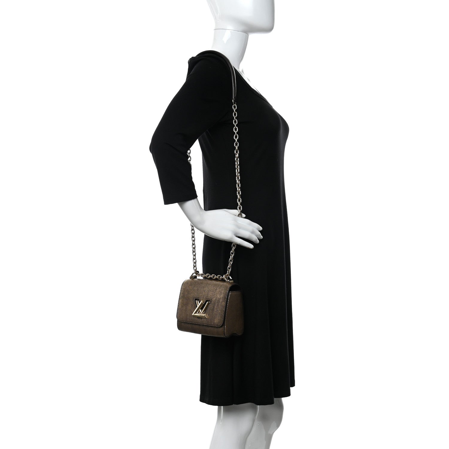Louis Vuitton Lizard Twist Shoulder Bag Mini Gold 2 of 10