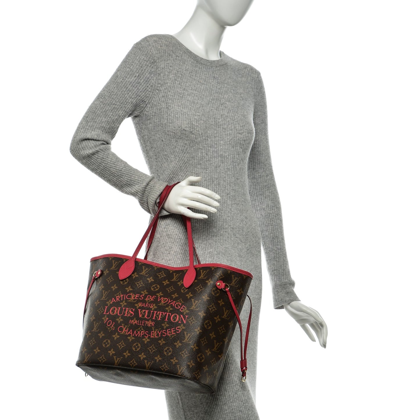 Monogram Articles de Voyage Ikat Neverfull MM Rose Indien